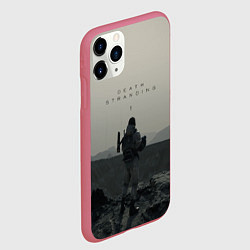 Чехол iPhone 11 Pro матовый Death Stranding, цвет: 3D-малиновый — фото 2