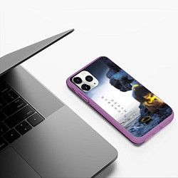 Чехол iPhone 11 Pro матовый Death Stranding: Exclusive, цвет: 3D-фиолетовый — фото 2