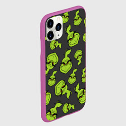 Чехол iPhone 11 Pro матовый The Grinch, цвет: 3D-фиолетовый — фото 2