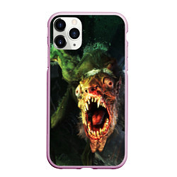 Чехол iPhone 11 Pro матовый Metro exodus - рыба мутант, цвет: 3D-розовый