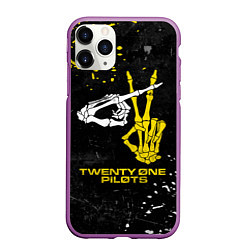 Чехол iPhone 11 Pro матовый TOP: Skeleton Clique, цвет: 3D-фиолетовый