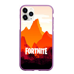 Чехол iPhone 11 Pro матовый FORTNITE, цвет: 3D-фиолетовый