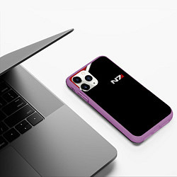 Чехол iPhone 11 Pro матовый MASS EFFECT N7, цвет: 3D-фиолетовый — фото 2