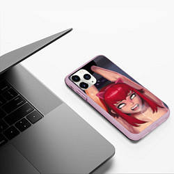 Чехол iPhone 11 Pro матовый Ahegao, цвет: 3D-розовый — фото 2