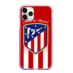 Чехол iPhone 11 Pro матовый ФК Атлетико Мадрид, цвет: 3D-сиреневый
