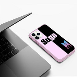 Чехол iPhone 11 Pro матовый BTS Suga, цвет: 3D-розовый — фото 2