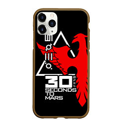 Чехол iPhone 11 Pro матовый 30 Seconds to Mars, цвет: 3D-коричневый