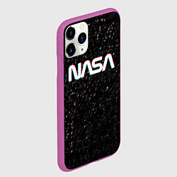 Чехол iPhone 11 Pro матовый NASA: Space Glitch, цвет: 3D-фиолетовый — фото 2
