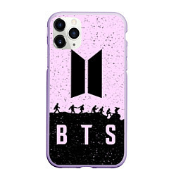 Чехол iPhone 11 Pro матовый BTS Boys, цвет: 3D-светло-сиреневый