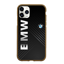 Чехол iPhone 11 Pro матовый BMW: Steel Line, цвет: 3D-коричневый