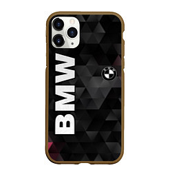Чехол iPhone 11 Pro матовый BMW: Polygon, цвет: 3D-коричневый
