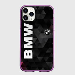Чехол iPhone 11 Pro матовый BMW: Polygon, цвет: 3D-фиолетовый