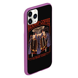 Чехол iPhone 11 Pro матовый Worship Coffee, цвет: 3D-фиолетовый — фото 2