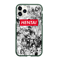 Чехол iPhone 11 Pro матовый HENTAI, цвет: 3D-темно-зеленый