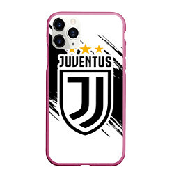 Чехол iPhone 11 Pro матовый Juventus: 3 Stars, цвет: 3D-малиновый