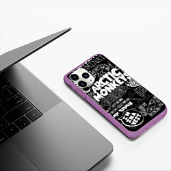 Чехол iPhone 11 Pro матовый Arctic Monkeys: I'm in a Vest, цвет: 3D-фиолетовый — фото 2