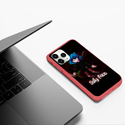 Чехол iPhone 11 Pro матовый Sally Face: Fly, цвет: 3D-красный — фото 2