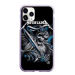 Чехол iPhone 11 Pro матовый Metallica, цвет: 3D-светло-сиреневый