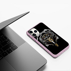 Чехол iPhone 11 Pro матовый Metallica: Hard Metal, цвет: 3D-розовый — фото 2