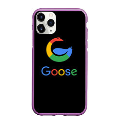 Чехол iPhone 11 Pro матовый GOOSE, цвет: 3D-фиолетовый