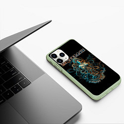 Чехол iPhone 11 Pro матовый Meshuggah: Violent Sleep, цвет: 3D-салатовый — фото 2