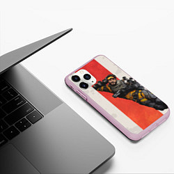 Чехол iPhone 11 Pro матовый Apex Legends: Mirage, цвет: 3D-розовый — фото 2