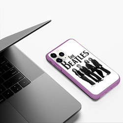 Чехол iPhone 11 Pro матовый The Beatles: White Side, цвет: 3D-фиолетовый — фото 2