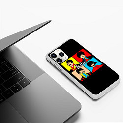 Чехол iPhone 11 Pro матовый The Beatles: Pop Art, цвет: 3D-белый — фото 2