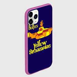 Чехол iPhone 11 Pro матовый The Beatles: Yellow Submarine, цвет: 3D-фиолетовый — фото 2