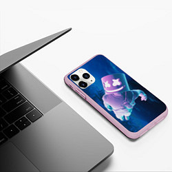 Чехол iPhone 11 Pro матовый Marshmello Effect, цвет: 3D-розовый — фото 2