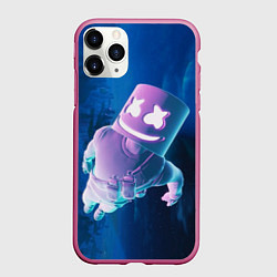 Чехол iPhone 11 Pro матовый Marshmello Effect, цвет: 3D-малиновый