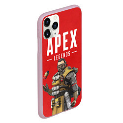 Чехол iPhone 11 Pro матовый Apex Legends: Red Caustic, цвет: 3D-розовый — фото 2