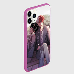 Чехол iPhone 11 Pro матовый Моя Геройская Академия, цвет: 3D-фиолетовый — фото 2