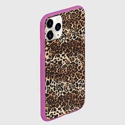 Чехол iPhone 11 Pro матовый Шкура леопарда, цвет: 3D-фиолетовый — фото 2