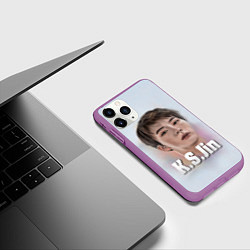 Чехол iPhone 11 Pro матовый BTS K.S.Jin, цвет: 3D-фиолетовый — фото 2