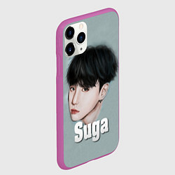 Чехол iPhone 11 Pro матовый BTS Suga, цвет: 3D-фиолетовый — фото 2