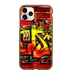 Чехол iPhone 11 Pro матовый Red Graffiti, цвет: 3D-коричневый