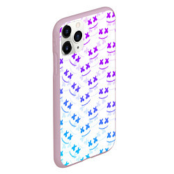 Чехол iPhone 11 Pro матовый Marshmello: Light Neon, цвет: 3D-розовый — фото 2