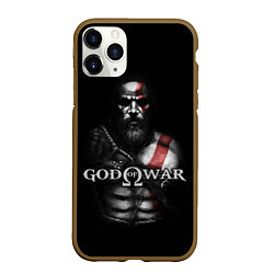 Чехол iPhone 11 Pro матовый God of War, цвет: 3D-коричневый