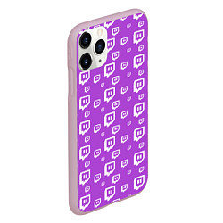 Чехол iPhone 11 Pro матовый Twitch: Violet Pattern, цвет: 3D-розовый — фото 2