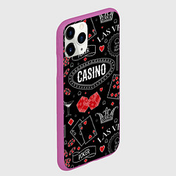 Чехол iPhone 11 Pro матовый Casino, цвет: 3D-фиолетовый — фото 2