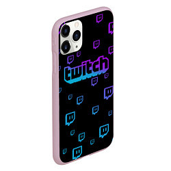 Чехол iPhone 11 Pro матовый Twitch: Neon Style, цвет: 3D-розовый — фото 2