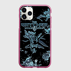 Чехол iPhone 11 Pro матовый The Witcher 3: Wild Hunt, цвет: 3D-малиновый