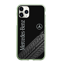 Чехол iPhone 11 Pro матовый Mercedes AMG: Street Style, цвет: 3D-салатовый
