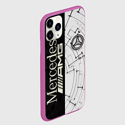 Чехол iPhone 11 Pro матовый Mercedes AMG: Techno Style, цвет: 3D-фиолетовый — фото 2