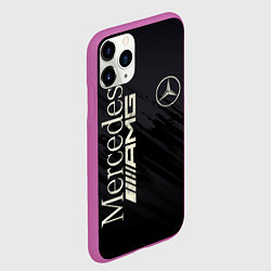 Чехол iPhone 11 Pro матовый Mercedes AMG: Black Edition, цвет: 3D-фиолетовый — фото 2