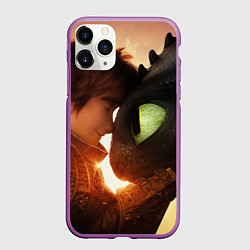 Чехол iPhone 11 Pro матовый Любовь фурии, цвет: 3D-фиолетовый
