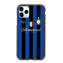 Чехол iPhone 11 Pro матовый Internazionale Milano, цвет: 3D-коричневый