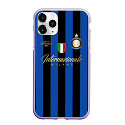 Чехол iPhone 11 Pro матовый Internazionale Milano, цвет: 3D-светло-сиреневый