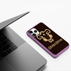 Чехол iPhone 11 Pro матовый Black Clover, цвет: 3D-фиолетовый — фото 2